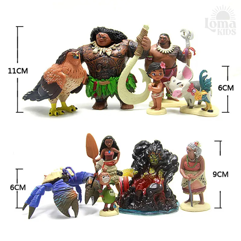 Miniaturas Moana e Maui Disney