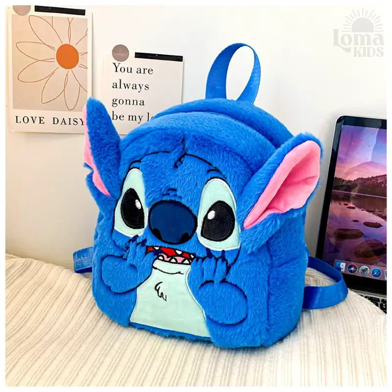 Mochila de Pelúcia Stitch Disney - Modelos Stitch e Angel